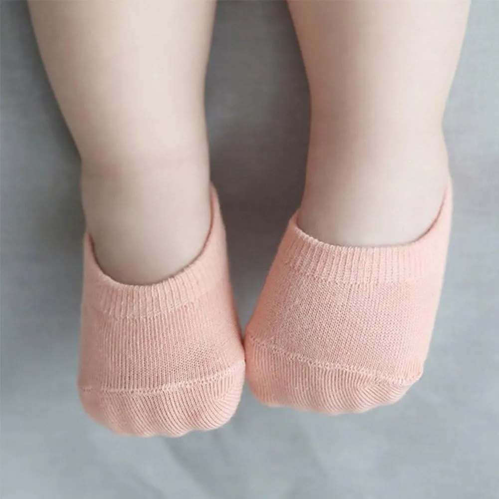 5 Pairs Baby Girl Boy No Show Socks Non-Skip Socks for Infants and Toddlers