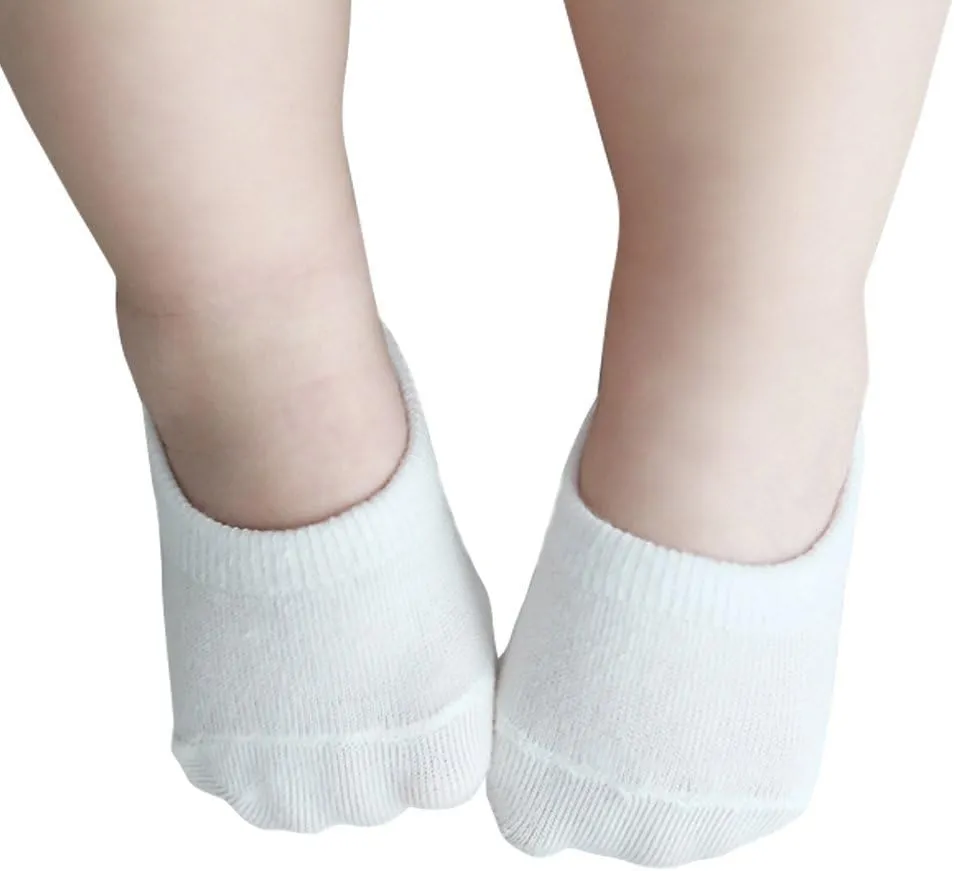 5 Pairs Baby Girl Boy No Show Socks Non-Skip Socks for Infants and Toddlers