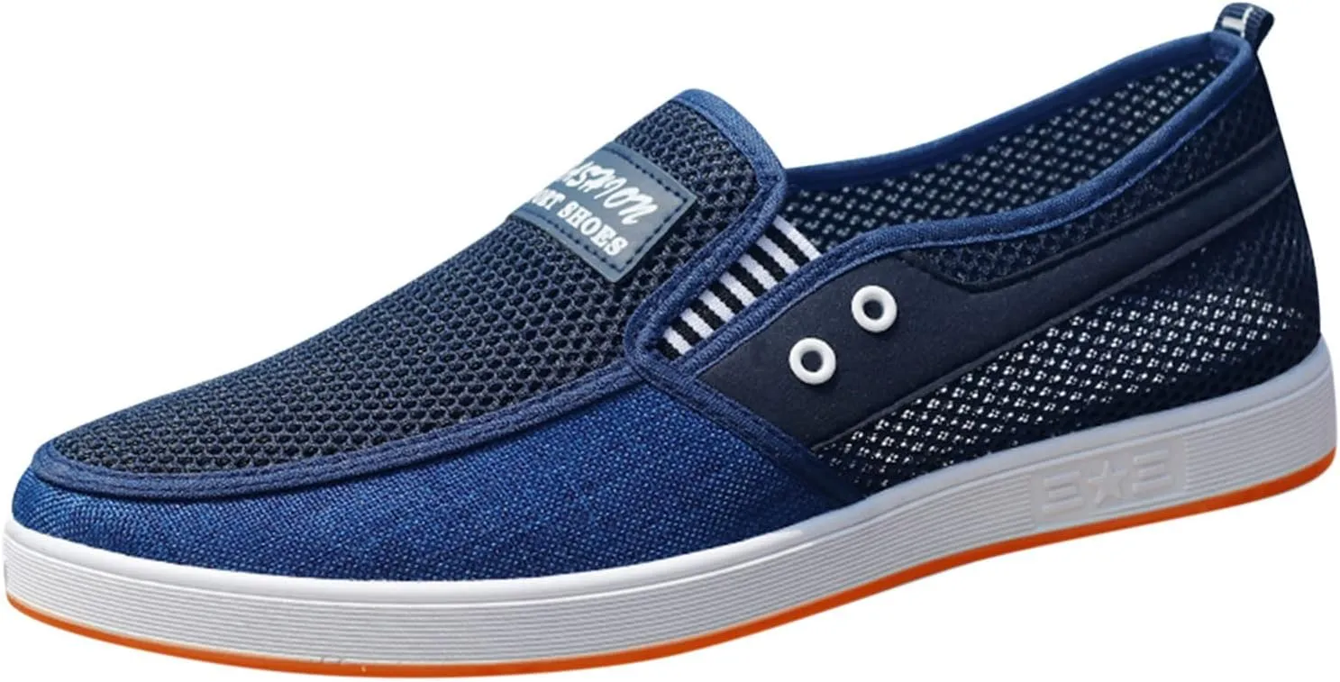 Arch Support Walking Shoes for Men Lightweight Breathable Slip on Running Shoe Convenient Elderly Slip on Shoes