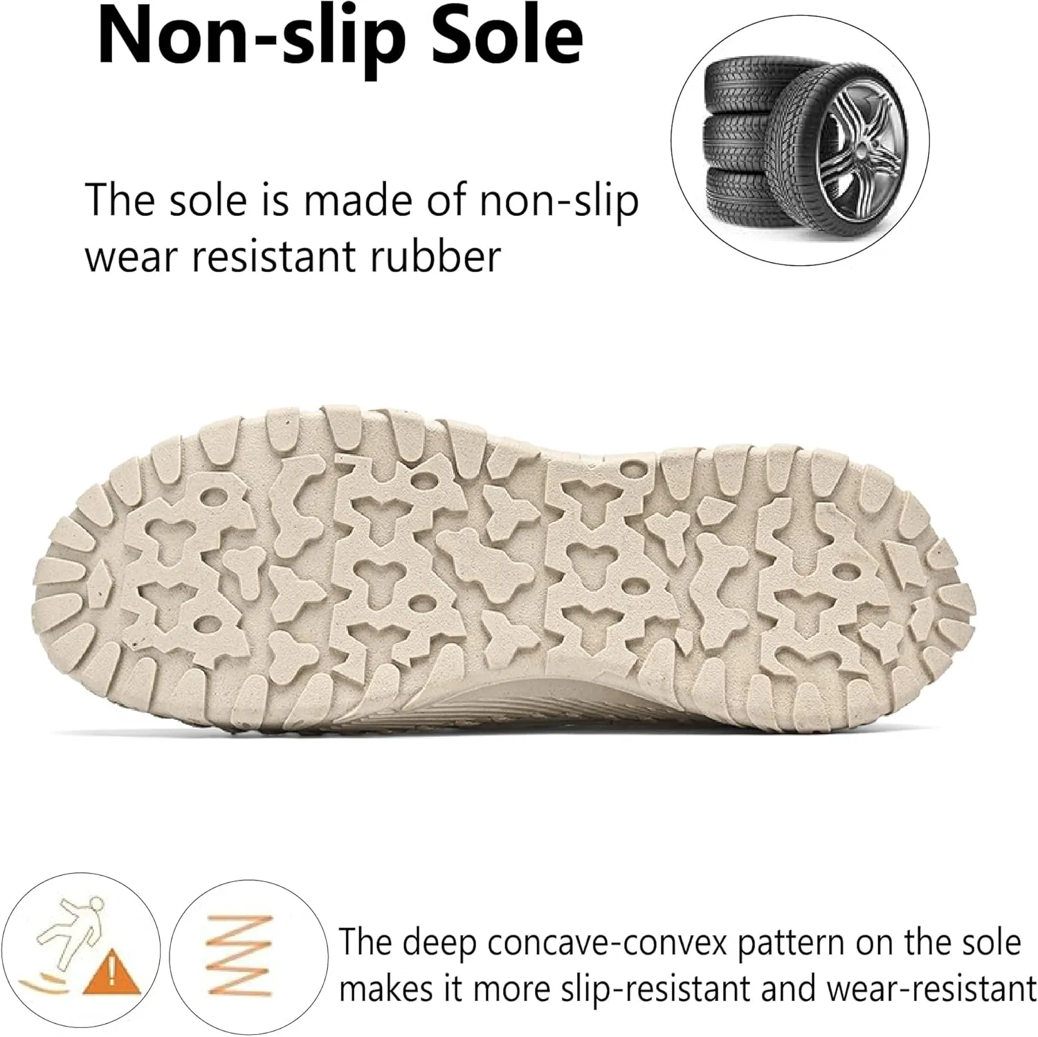 Asifn Mens Mesh Loafers Outdoor Lightweight Hiking Breathable Comfortable Work Shoes Non-Slip Driving Casual