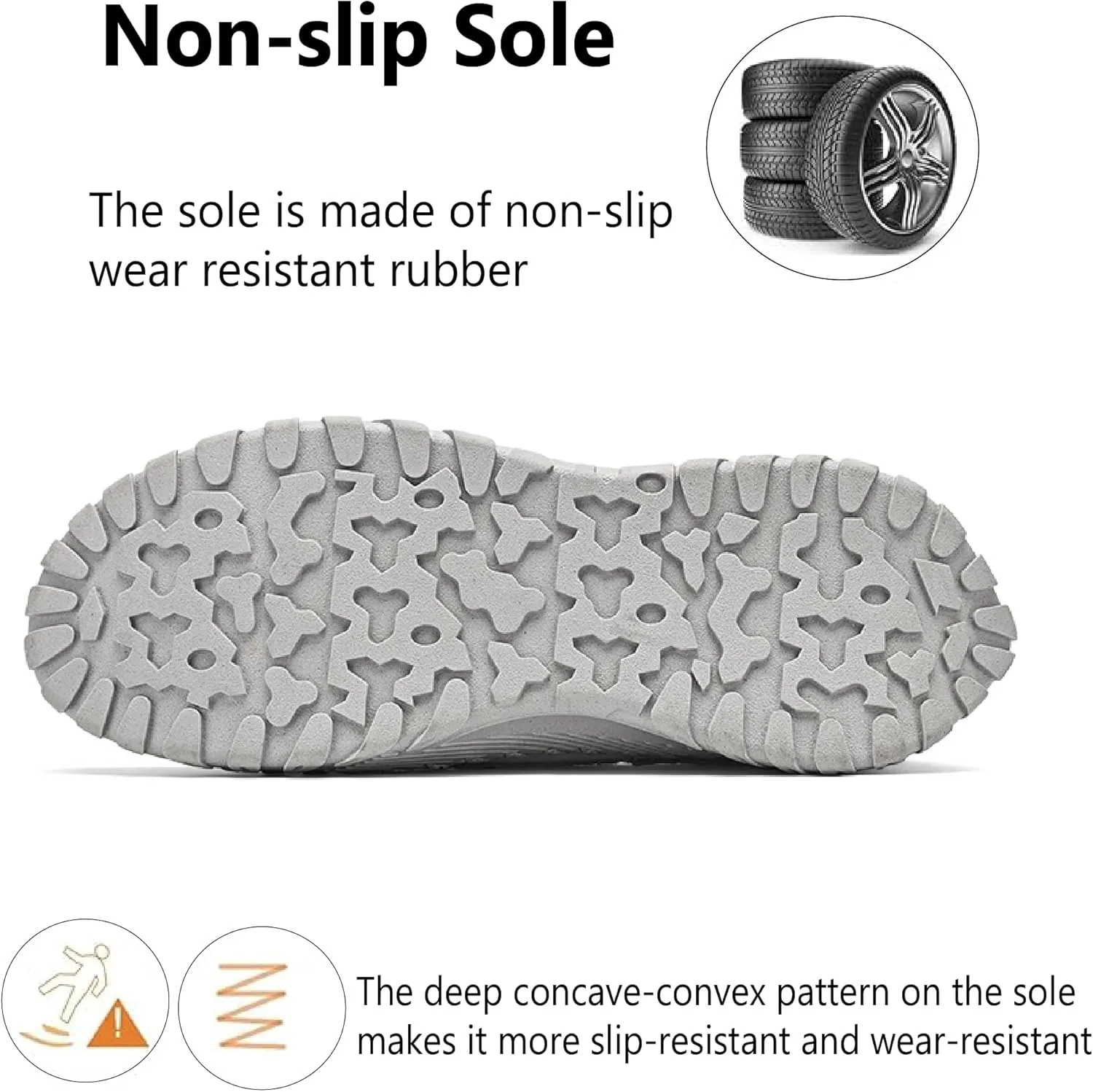 Asifn Mens Mesh Loafers Outdoor Lightweight Hiking Breathable Comfortable Work Shoes Non-Slip Driving Casual