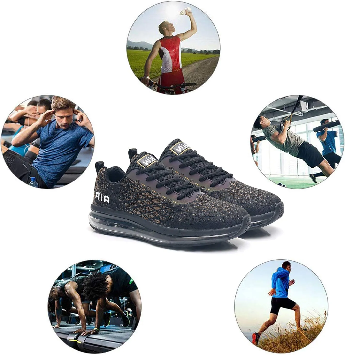 Azooken Mens Sports Footwear Tennis Breathable Jogging Lightweight Shoes