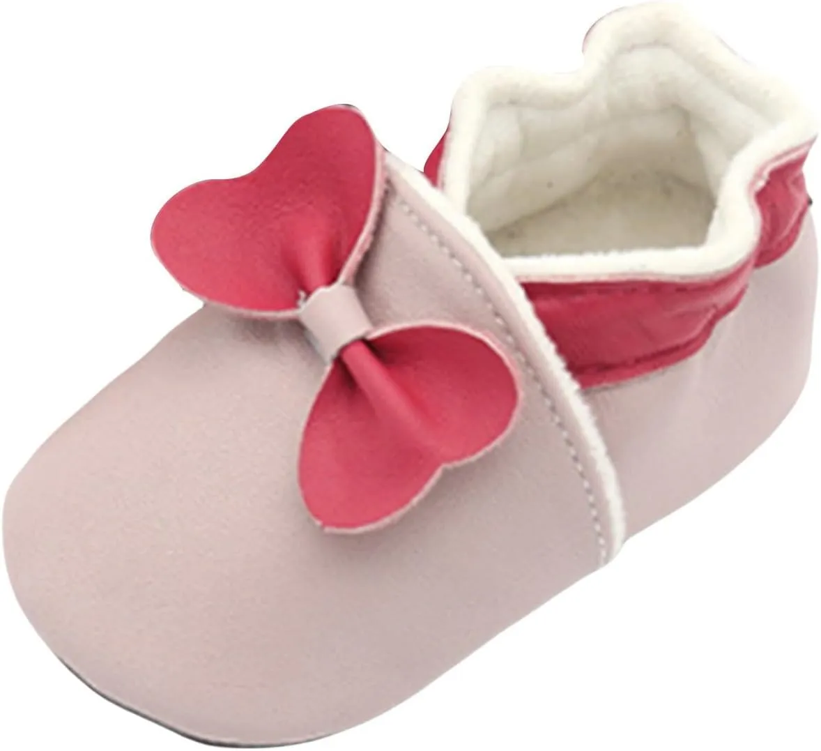 Baby Girls Shoes Soft Anti-Slip Sole Newborn Unisex Infant Sneaker with Bowknot Cute Toddler Shoes for Kids Girl