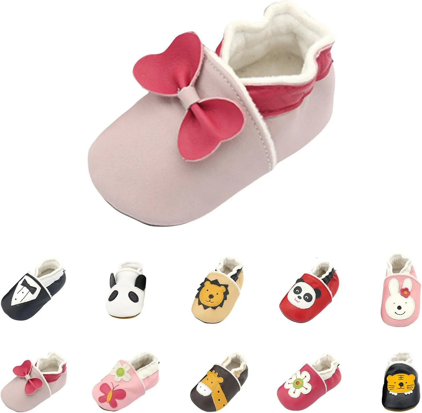 Baby Girls Shoes Soft Anti-Slip Sole Newborn Unisex Infant Sneaker with Bowknot Cute Toddler Shoes for Kids Girl