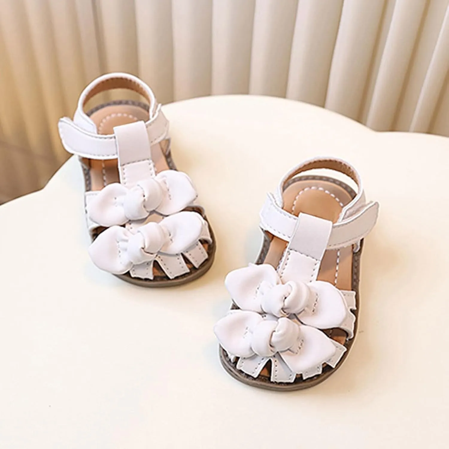 Baby Infant Flat Sandals Strap Leather Breathable Summer Casual Shoes Newborn Boys Girls Lightweight Barefoot Sandals