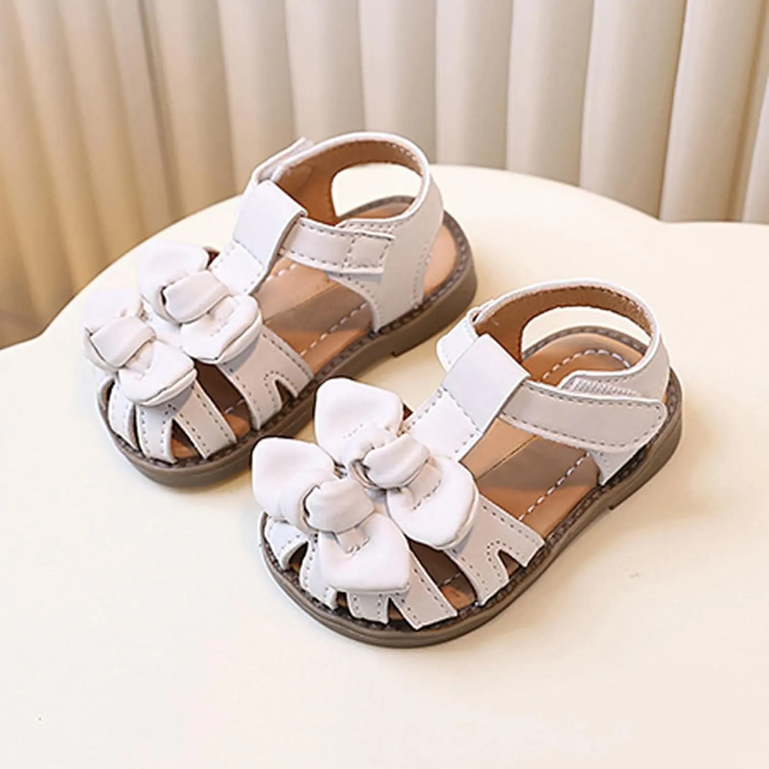 Baby Infant Flat Sandals Strap Leather Breathable Summer Casual Shoes Newborn Boys Girls Lightweight Barefoot Sandals
