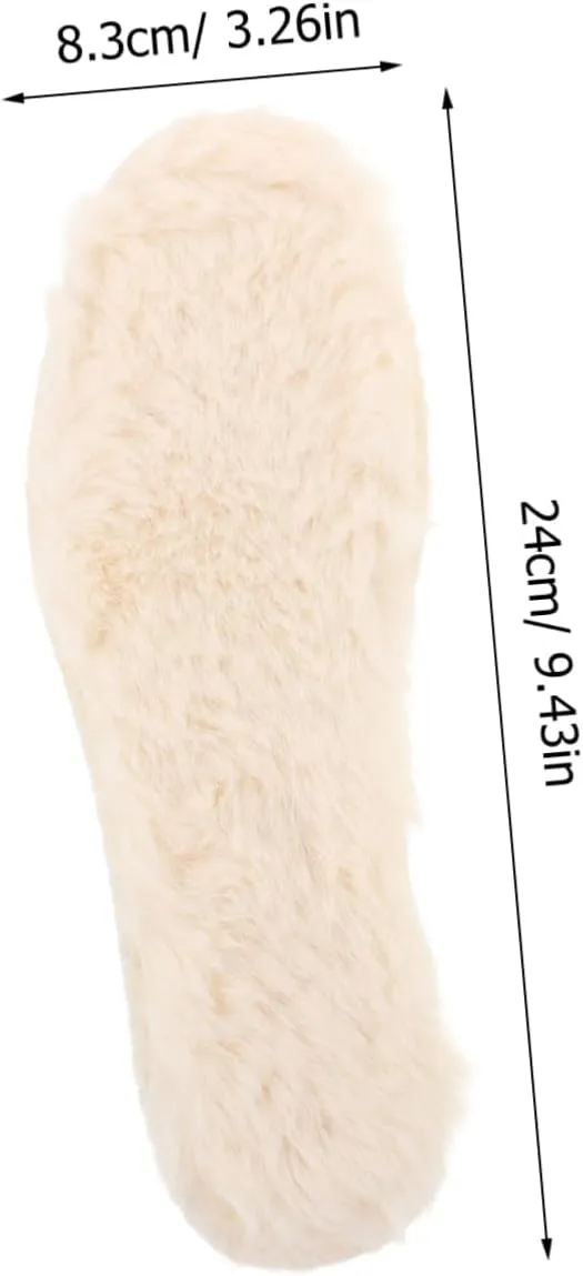 Beaupretty Furry Insoles for Winter Boots Extra Thick Comfortable Inserts Moisture Wicking Snow Boot Liners for Slippers and Chilly Weather Versatile Footwear Protection