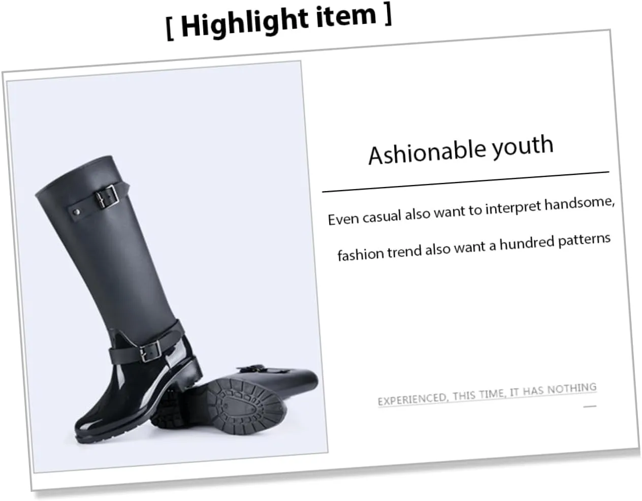 BESPORTBLE 1 Pair Waterproof Rain Boots Non-Skid Sole Rain Boots Long Tube Rain Boots Size Rain Boots Rain Boot for