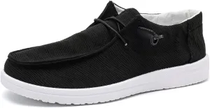 Betrue Womens Breathable Boat Shoes for Women, Womens Slip On Shoes Loafers Casual Deck Shoes, Womens Lightweight Canvas Lace Up Loafers