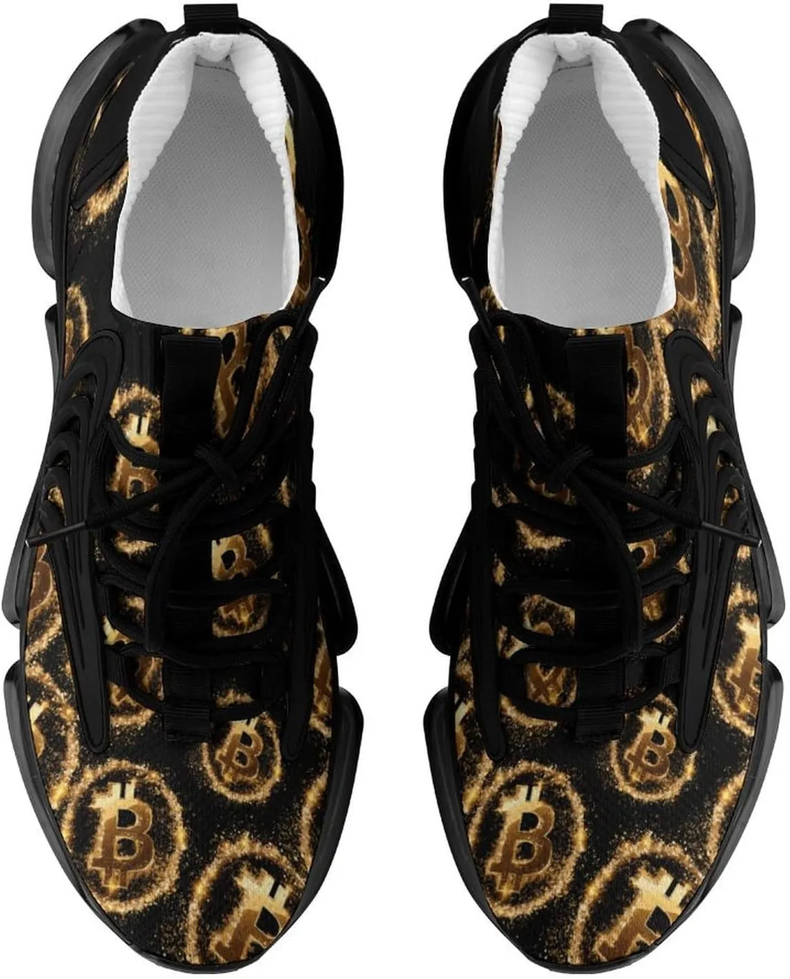 Bitcoin Men's Running Shoes Lightweight Breathable Walking Sneakers for Women