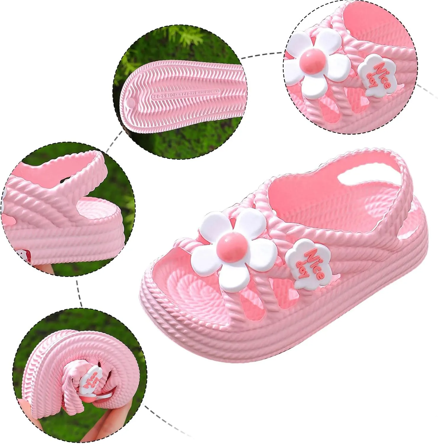 Boys Girls Sandals Comfortable Sandals For Girls In Summer With Soft Sole And Durable Properties Leather and Glitter Straps