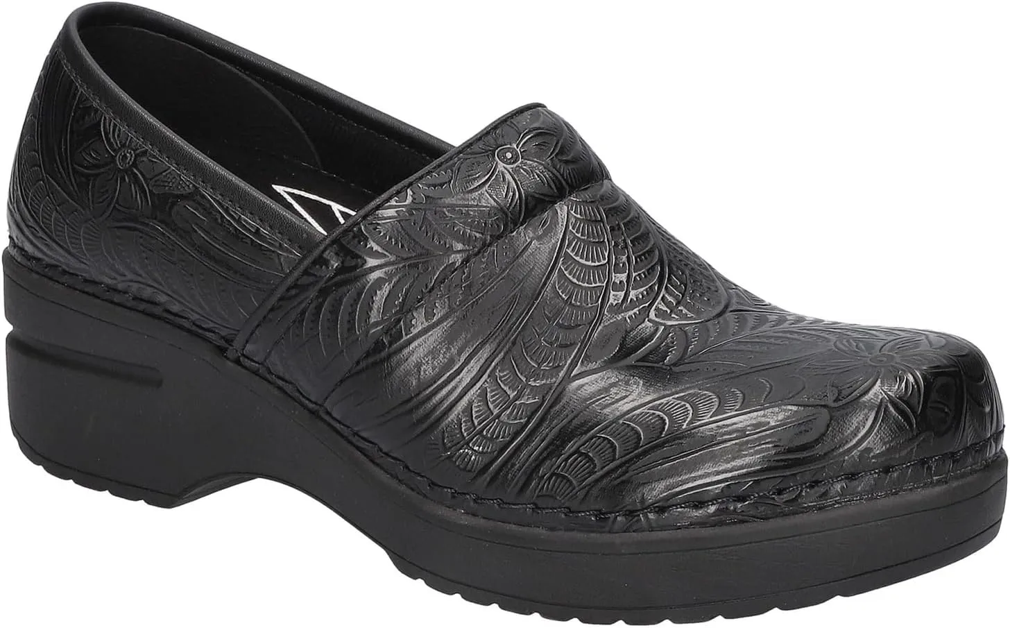 by Easy Street Womens Lead by Easy Works Slip Resistant Soft Toe Work Safety Shoes Casual - Black - Size 7 W