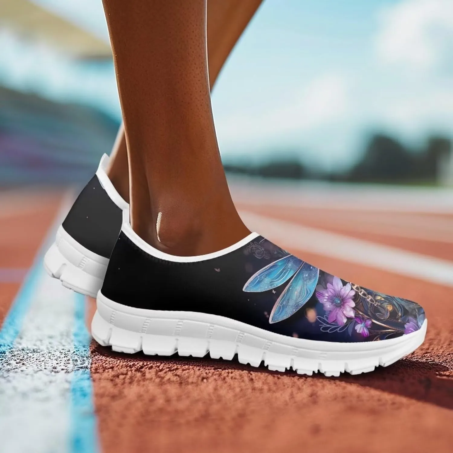chaqlin Slip On Shoes Wide Soft Toe Fashion Clipper Breathable Mesh Tennis Athletic Sneaker for Women Men