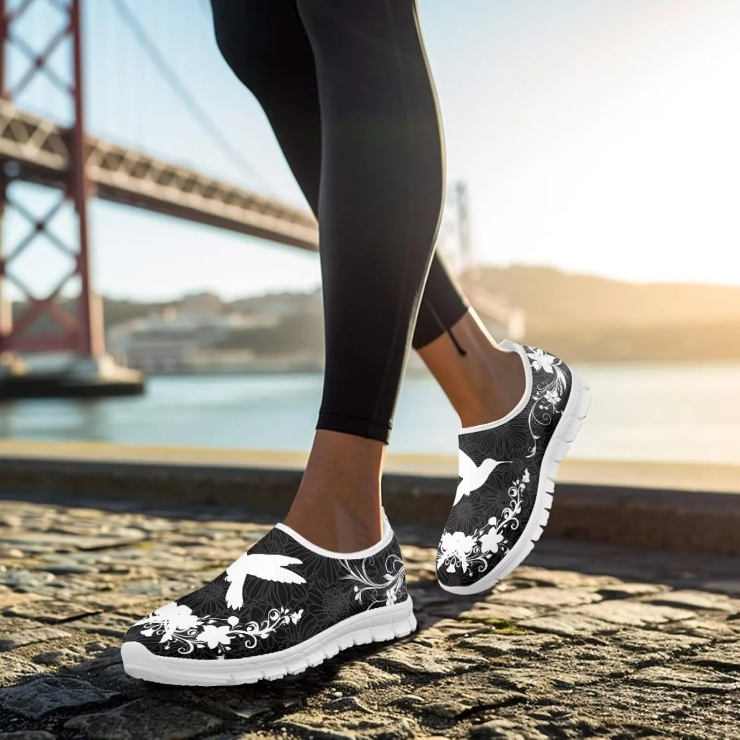 chaqlin Slip On Shoes Wide Soft Toe Fashion Clipper Breathable Mesh Tennis Athletic Sneaker for Women Men