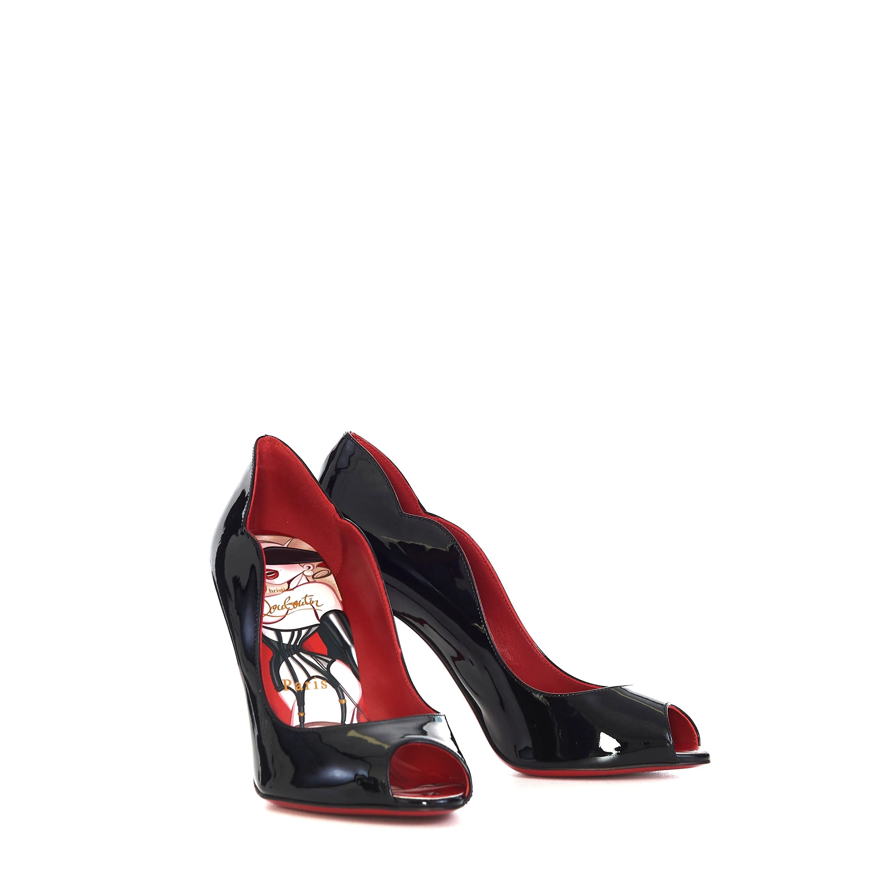 Chick Up 100 Black Patent Leather Pumps
