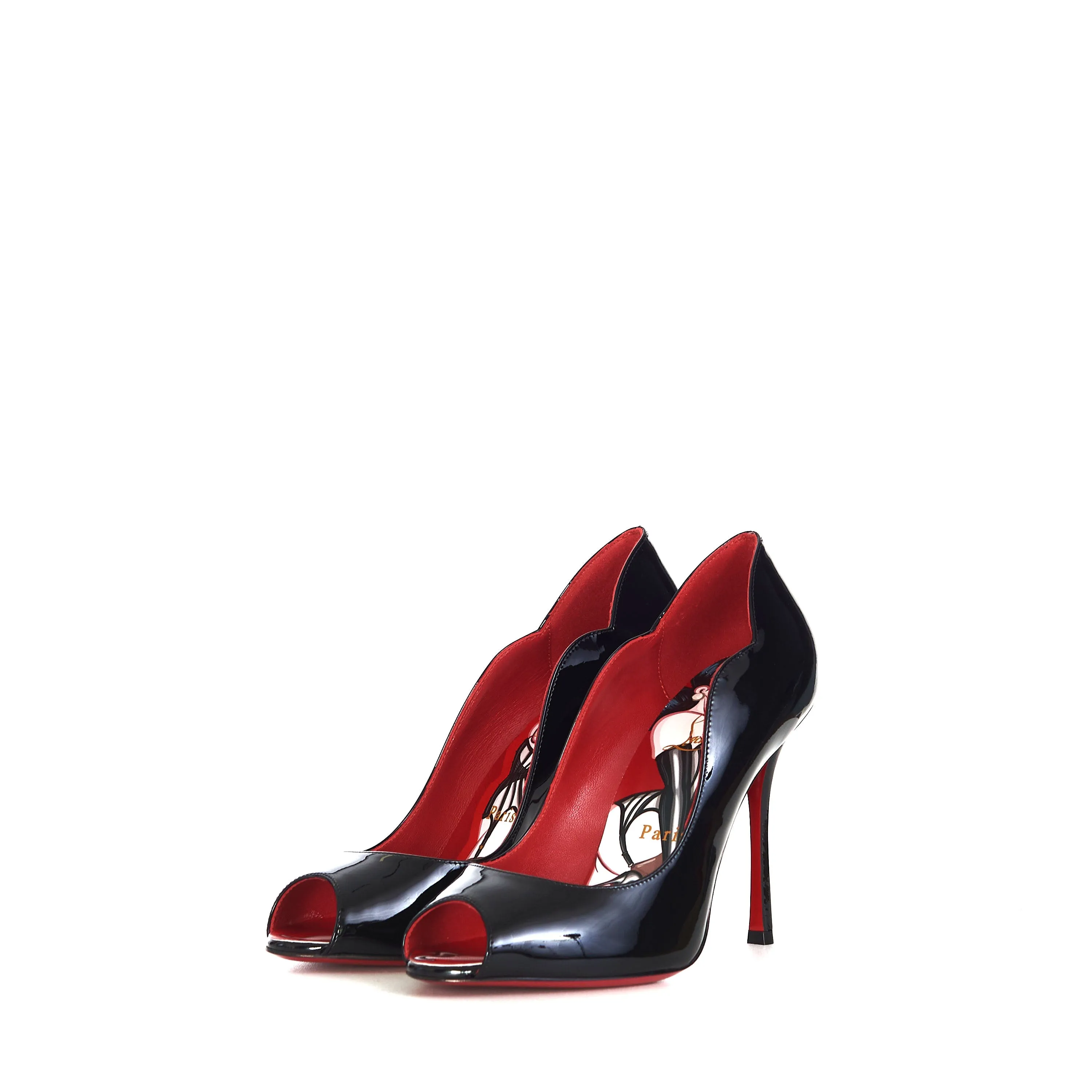 Chick Up 100 Black Patent Leather Pumps