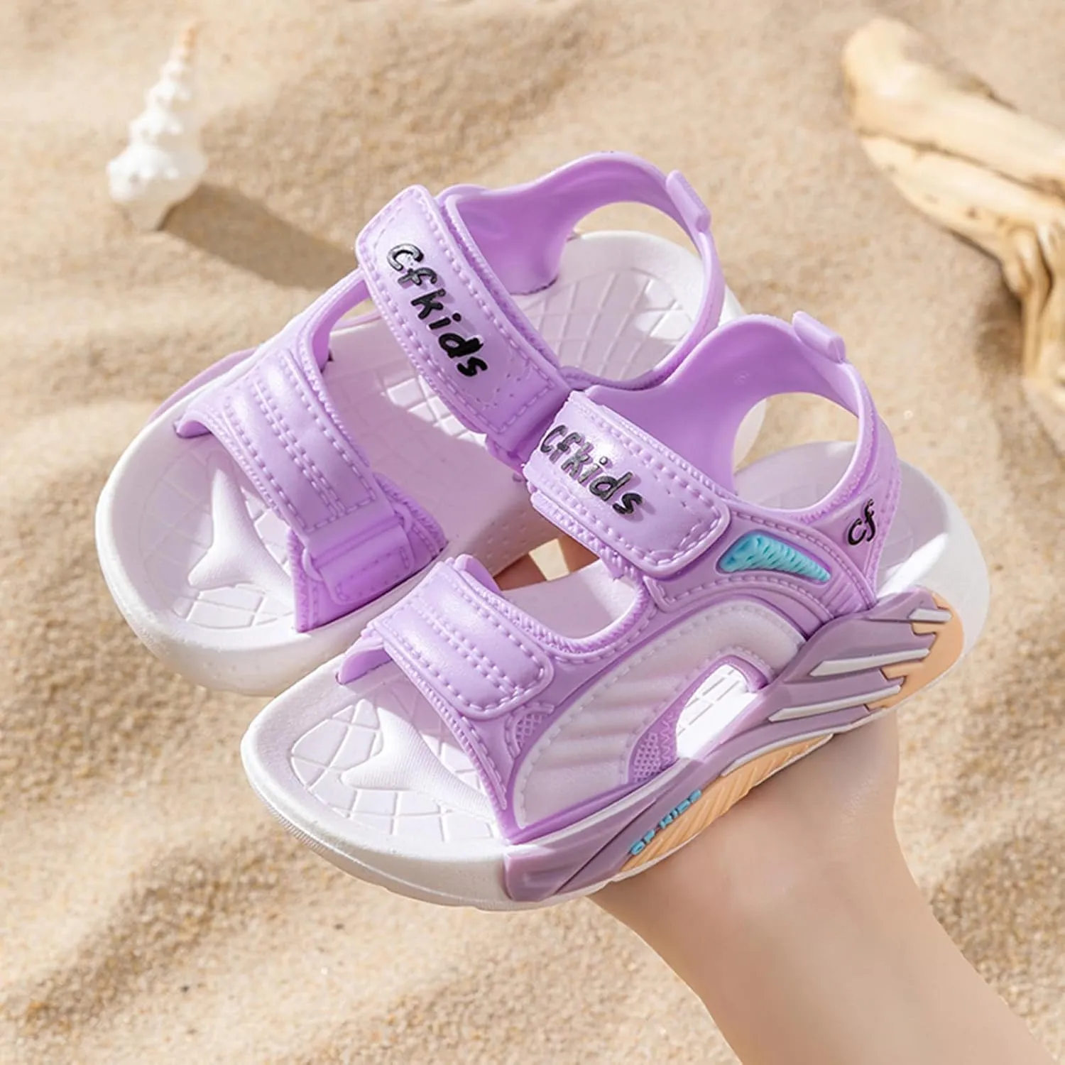 Children's Casual and Comfortable Beach Sandals for Middle and Large Children Non Slip Soft Sandals for Toddler Girl