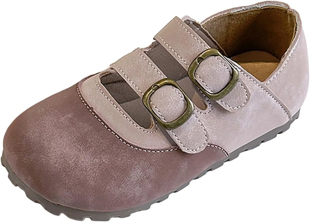 Classic Open Toe Flat Sandals Girls Shoes Comfortable Soft Bottom Closed Toe Sandals Fashionable Princess Casual Single Shoes