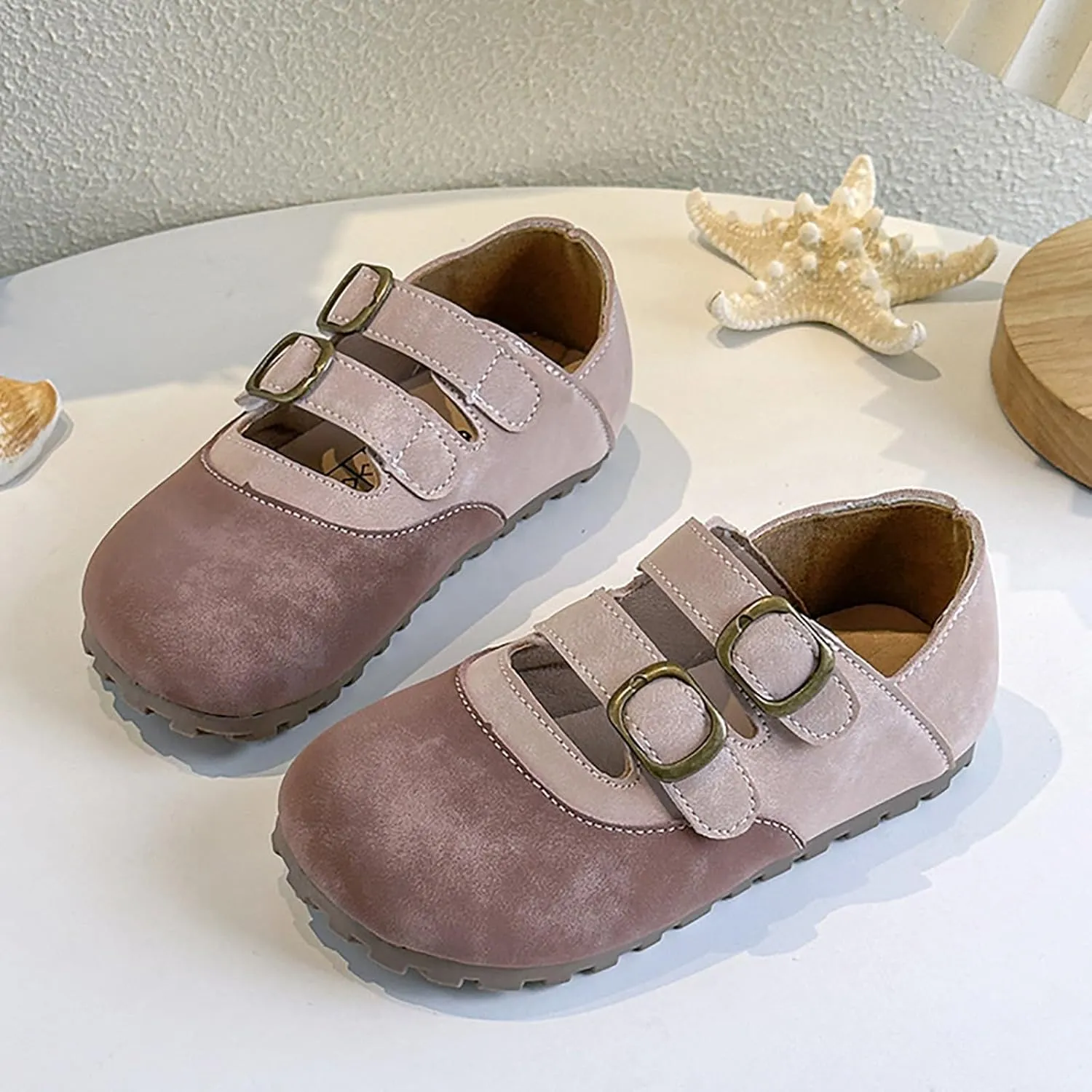 Classic Open Toe Flat Sandals Girls Shoes Comfortable Soft Bottom Closed Toe Sandals Fashionable Princess Casual Single Shoes