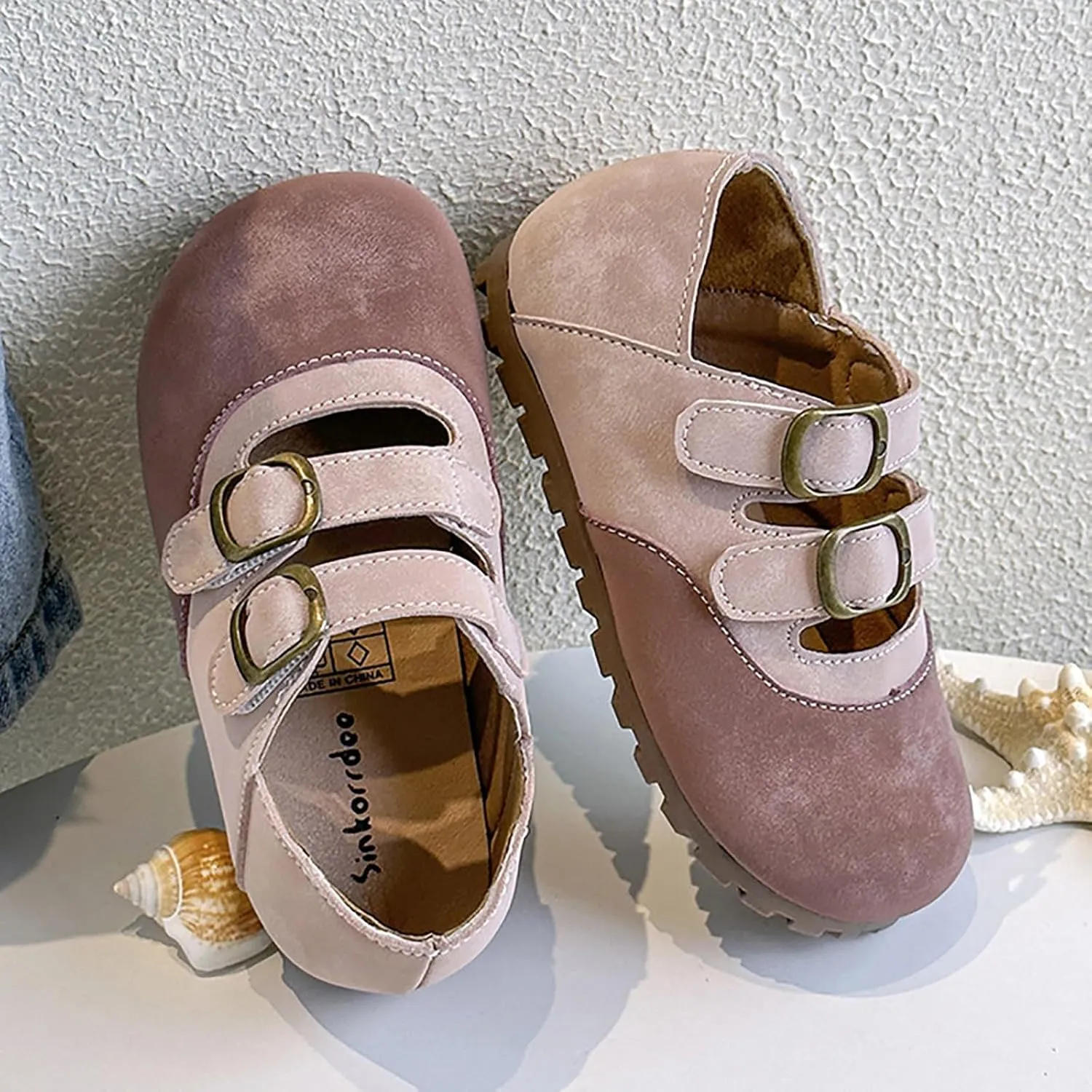 Classic Open Toe Flat Sandals Girls Shoes Comfortable Soft Bottom Closed Toe Sandals Fashionable Princess Casual Single Shoes