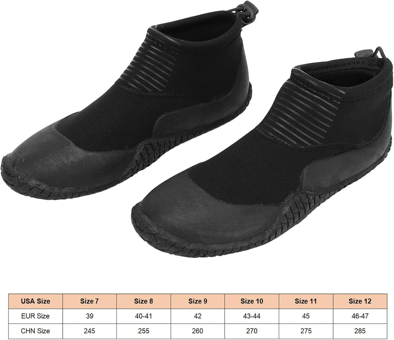 Diving Boots, Neoprene Nylon Beach Water Boots, Thickened Soft Sole Anti Slip Wading Boots, Suitable for Snorkeling, Swimming, Surfing