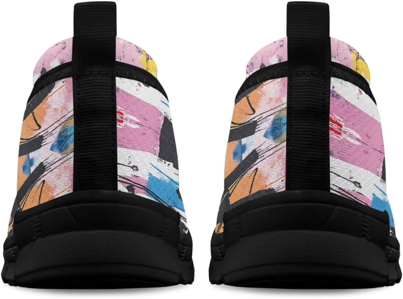 Driving Loafers Cat Print Women Shoes Comfortable Breathable Mesh Sneakers for Walking Running Lightweight Low Cut Tennis Shoe Loafer