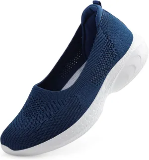 EnllerviiD Women Mary Jane Platform Sneakers Slip On Air Cushion Comfortable Wide Width Lightweight Nurse Shoes Loafers