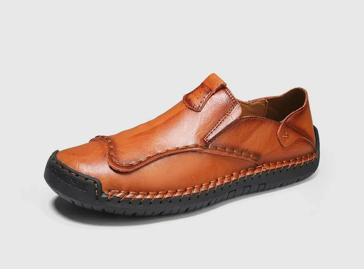 FitVille Men's Casual Slip-On Leather Shoes