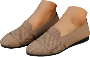 Flat Shoes for Women Comfortable Walking Shoes Casual Silp On Shoes Breathable Business Work Shoes with Arch Support