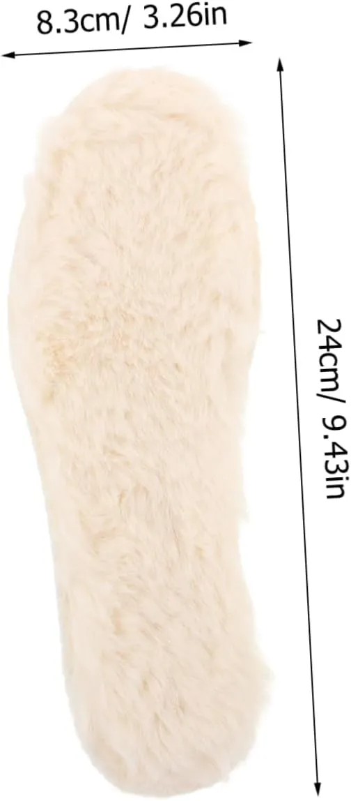 Fluffy Boot Inserts for Men and Women Imitation Rabbit Fur Shoe Liners Warm and Comfortable Insoles for Snow Boots and Felt Shoes Versatile Footwear Protection
