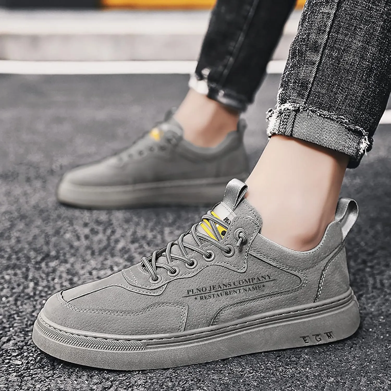 for Men Fashion Casual Lace Up Sport Shoes Skate Shoes Light Weight Shoes