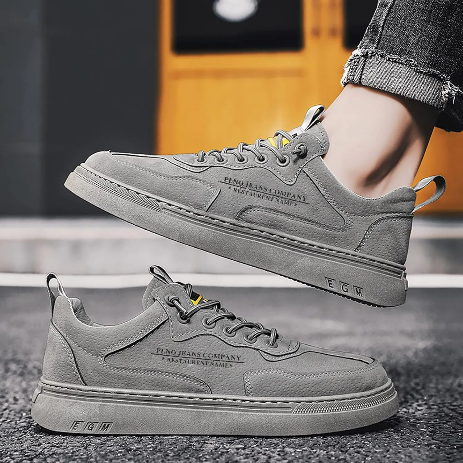 for Men Fashion Casual Lace Up Sport Shoes Skate Shoes Light Weight Shoes