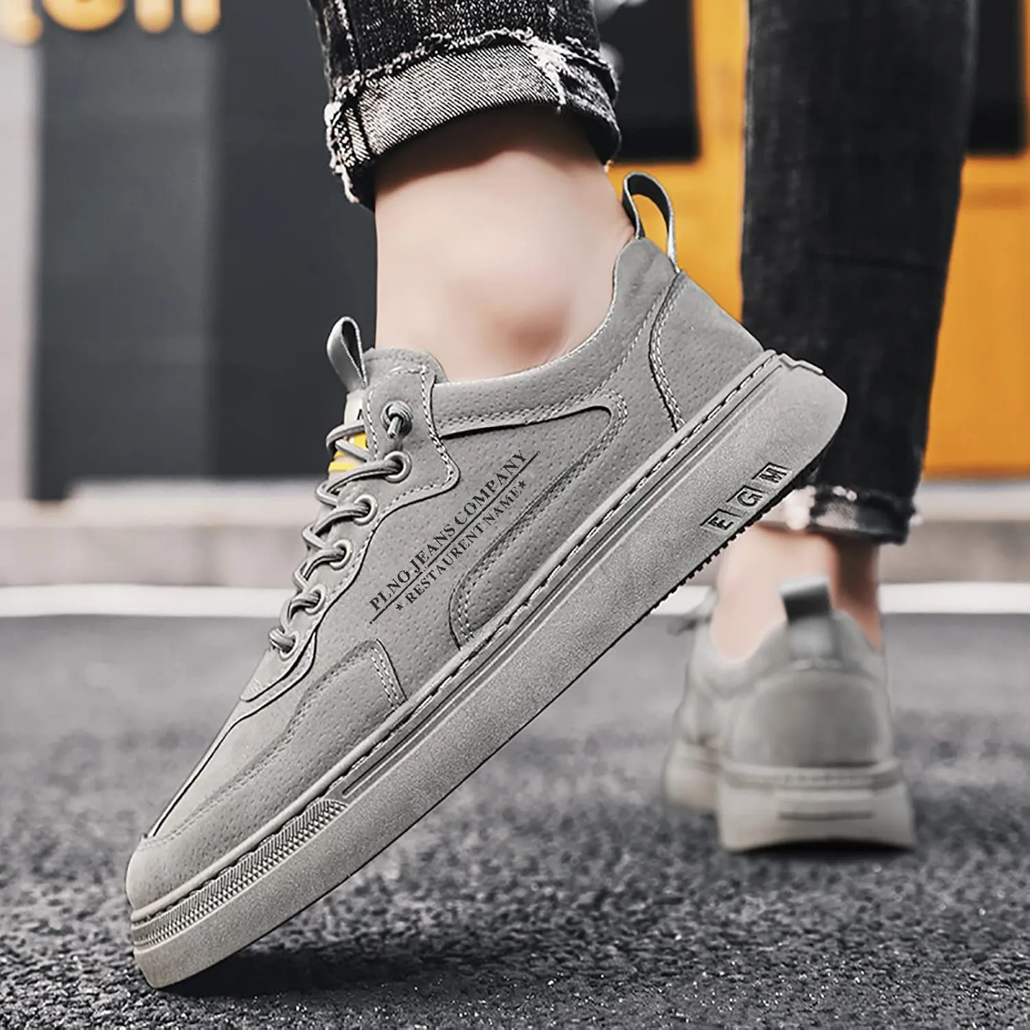 for Men Fashion Casual Lace Up Sport Shoes Skate Shoes Light Weight Shoes