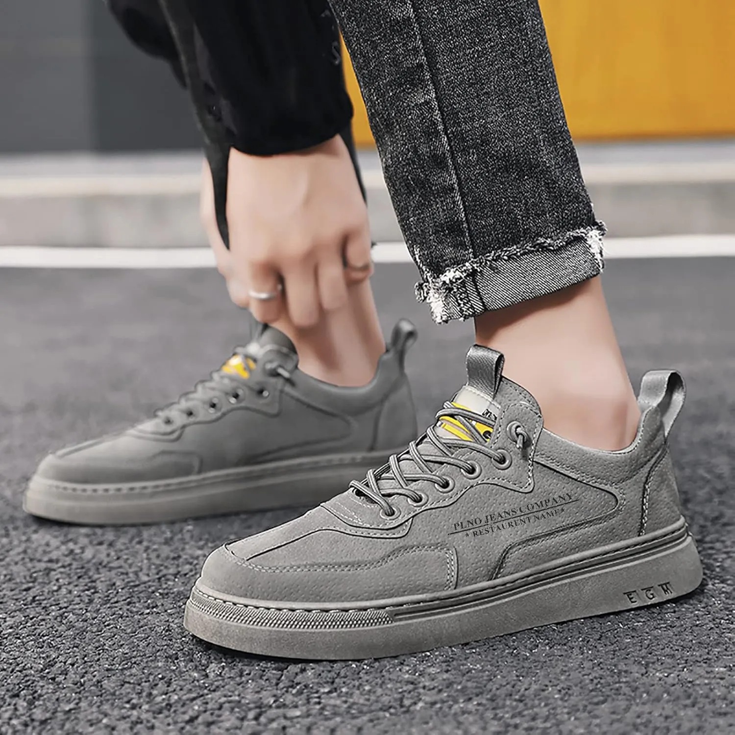 for Men Fashion Casual Lace Up Sport Shoes Skate Shoes Light Weight Shoes