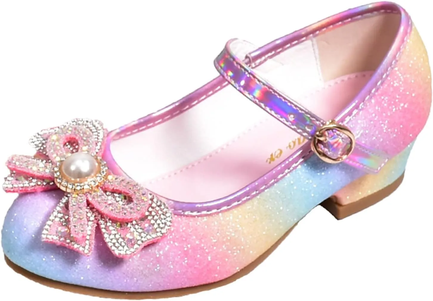 Girl Sandals Children Shoes With Diamond Shiny Sandals Princess Shoes Bow High Heels Show Princess