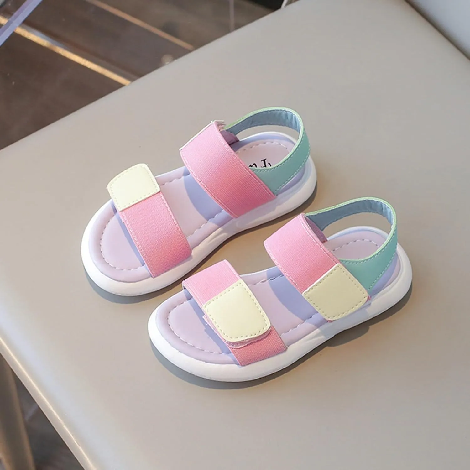 Girls Comfortable Sandals Summer New Soft Soled Beach Open Toed Shoes Sandals for Girls Size 2 White Sandles