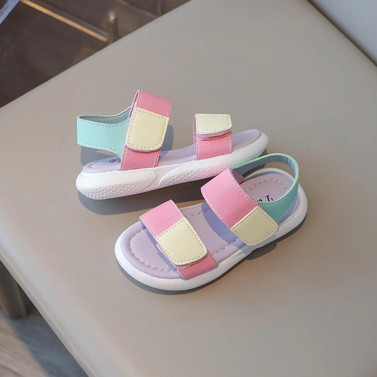 Girls Comfortable Sandals Summer New Soft Soled Beach Open Toed Shoes Sandals for Girls Size 2 White Sandles