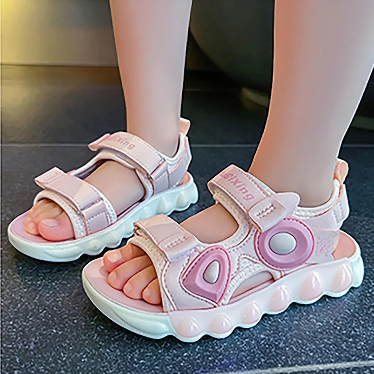 Girls Sandals Comfortable Soft Sole Open Toe Fashionable Thick Sole Beach Outdoor Sandals Girl Sandal Kids Girls