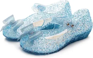 Girls Sandals Fashion New Pattern Cute Bow Decoration Soft Sole Comfortable Hook Loop White Sandals for Toddler Girls