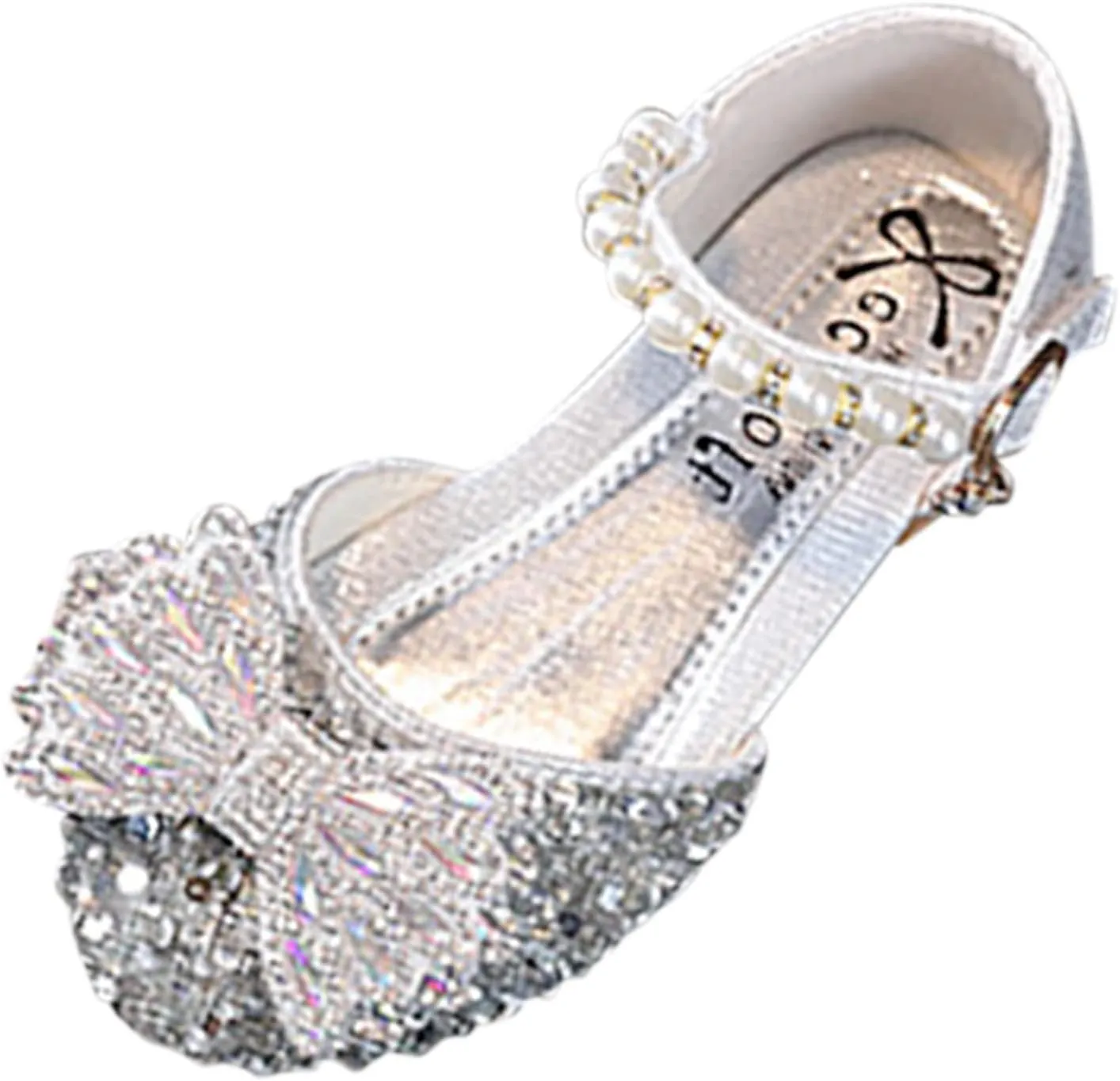 Girls Sandals Fashion Summer Girls Sandals Dress Performance Dance Shoes Shiny Rhinestone Sequin Girls Slippers