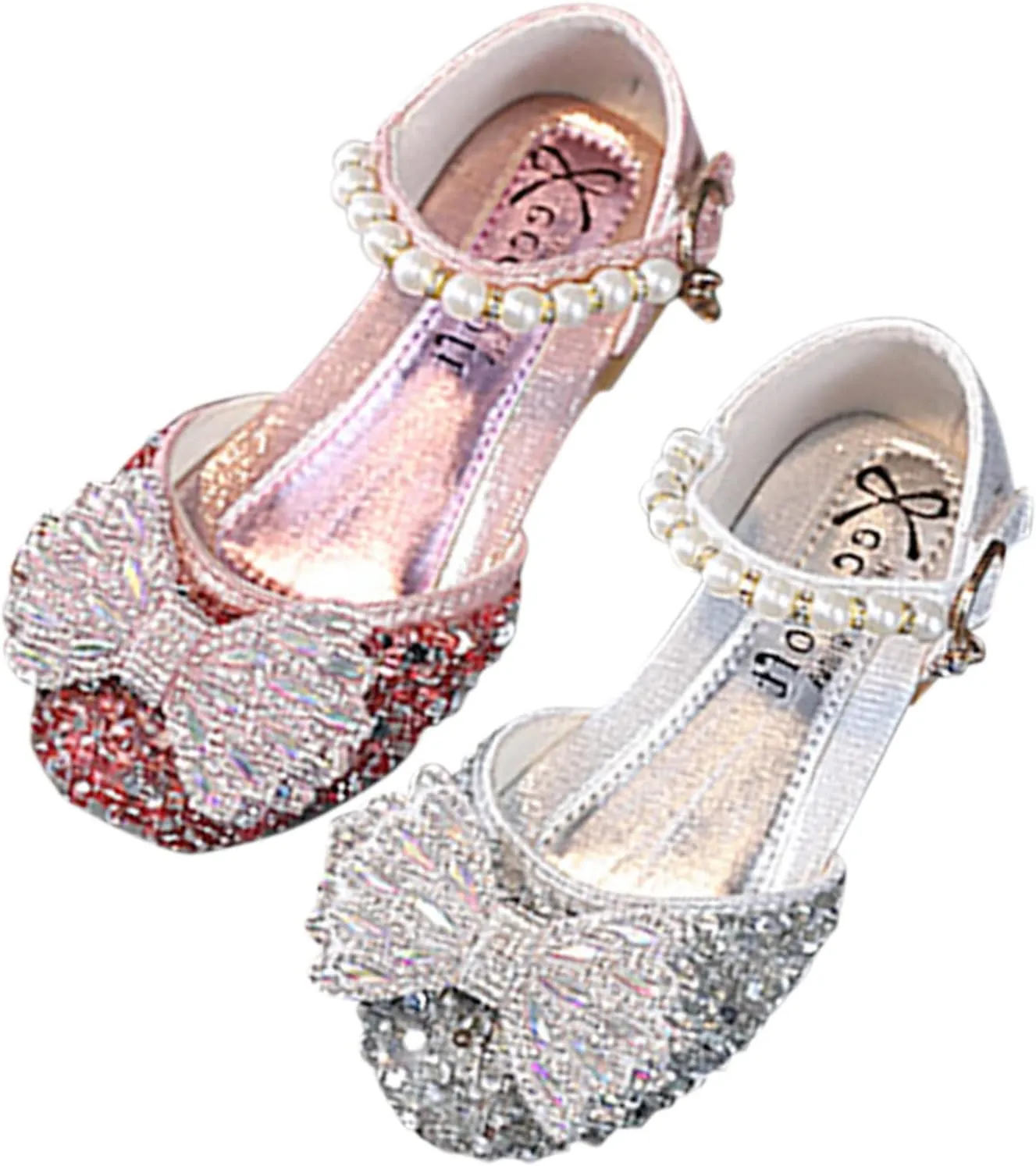 Girls Sandals Fashion Summer Girls Sandals Dress Performance Dance Shoes Shiny Rhinestone Sequin Girls Slippers