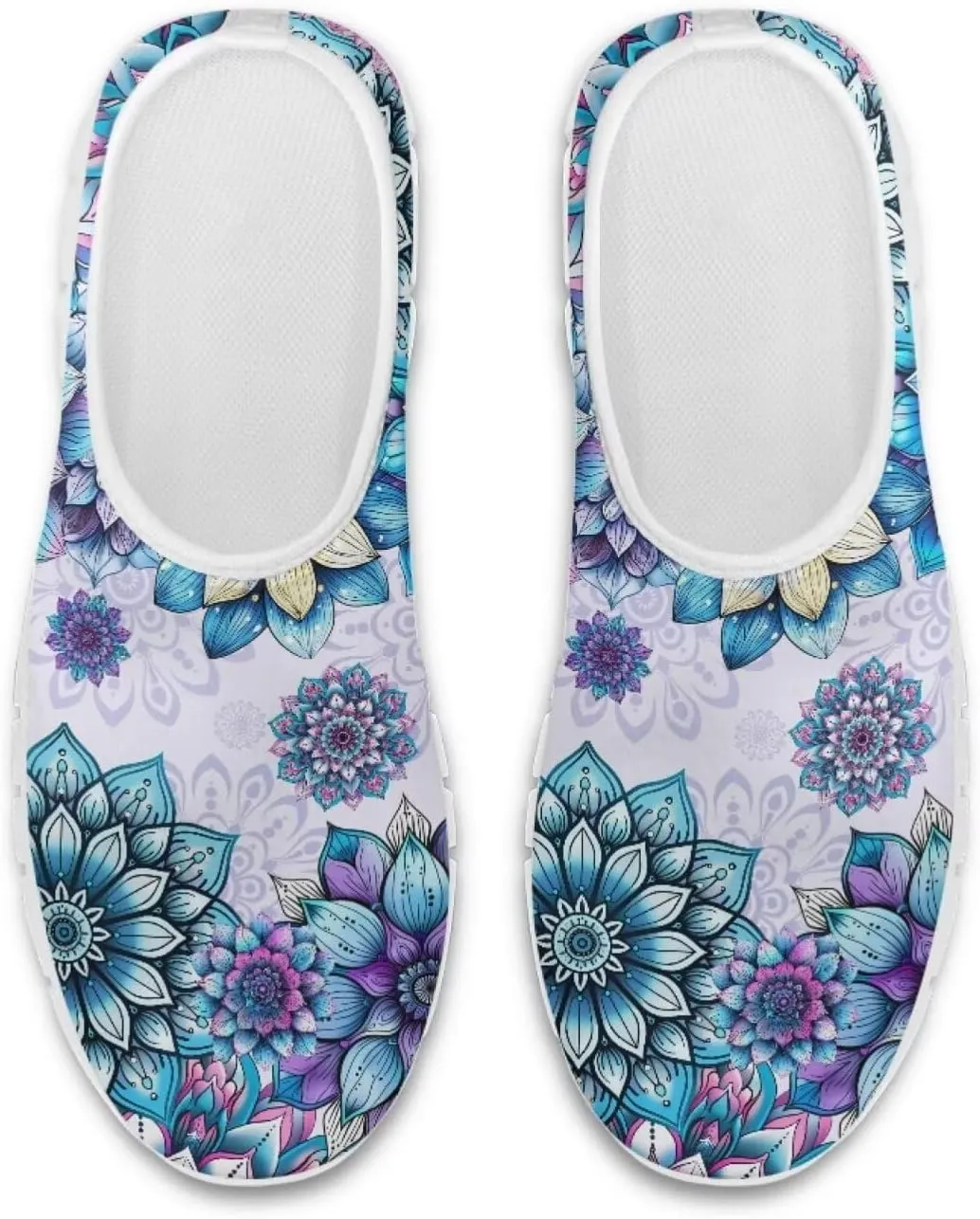 Jeiento Boho Blossom Womens Casual Loafer Slip On Lightweight Comfort Travel Walking Flats Shoes