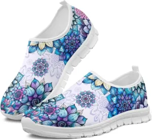 Jeiento Boho Blossom Womens Casual Loafer Slip On Lightweight Comfort Travel Walking Flats Shoes