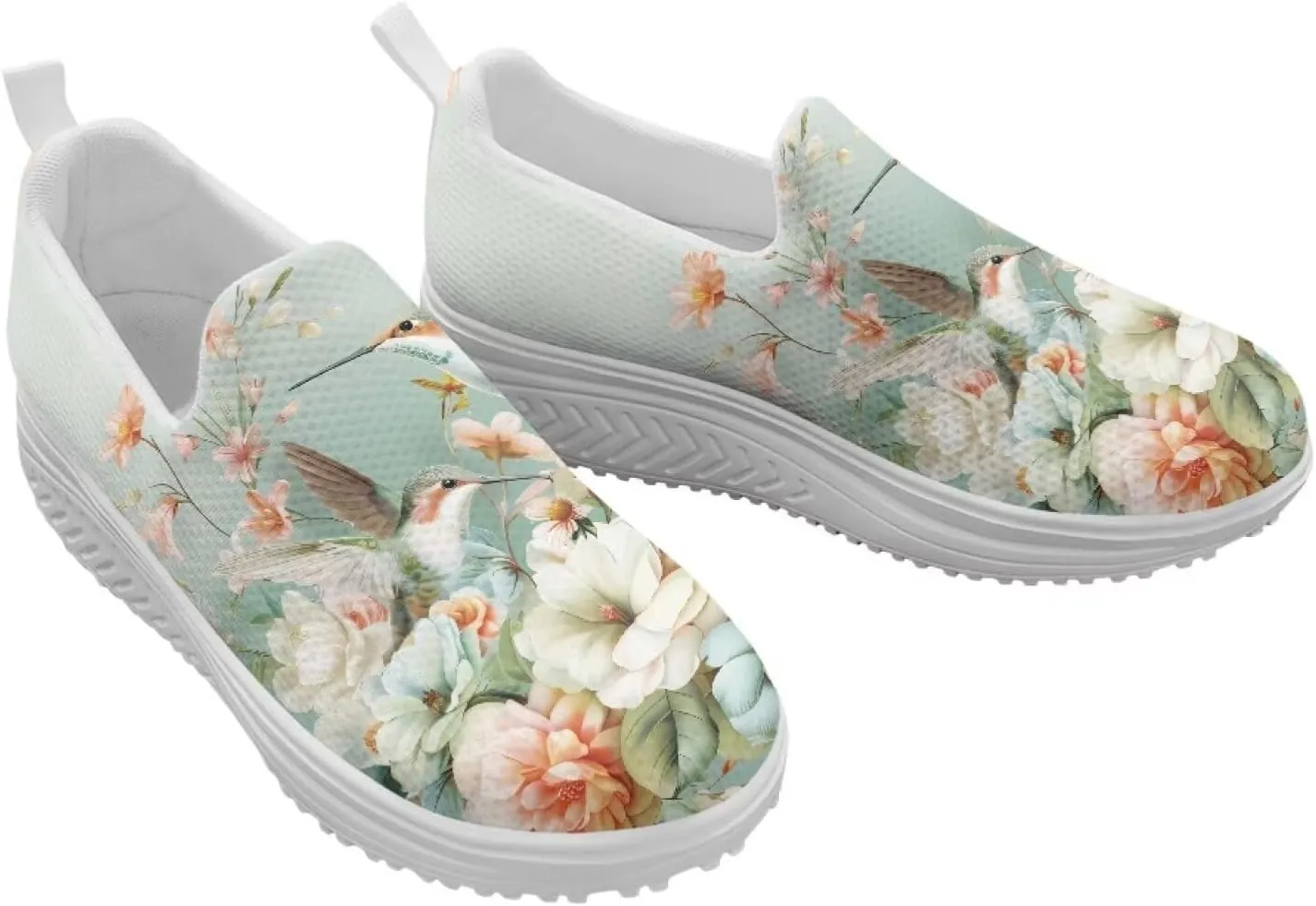 Jeiento Platform Sneakers for Women Casual Dressy Slip-On Walking Shoes Lightweight Breathable Tennis Shoes Work Loafers