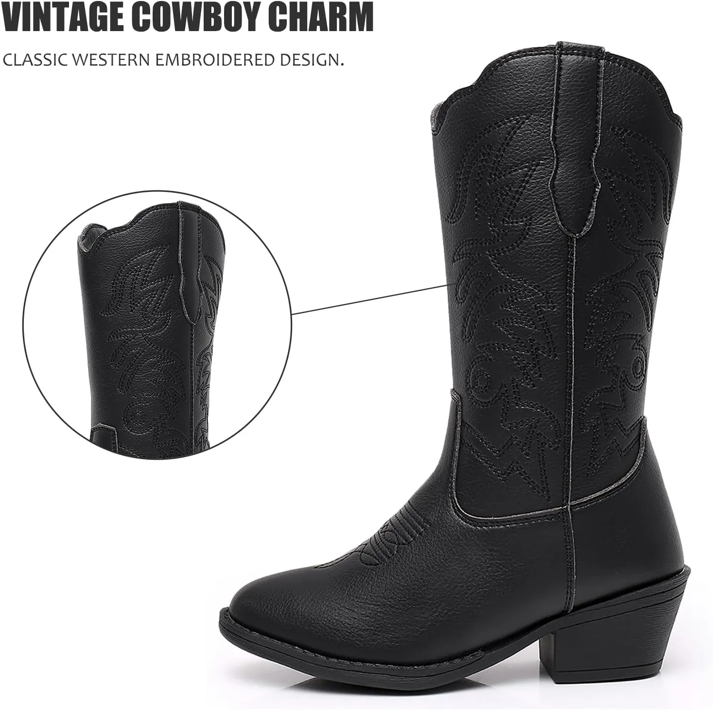Kids Boys Girls Cowboy Boots,Cowgirl Boots for Girls Western Boots(Toddler/Little Kid/Big Kid)