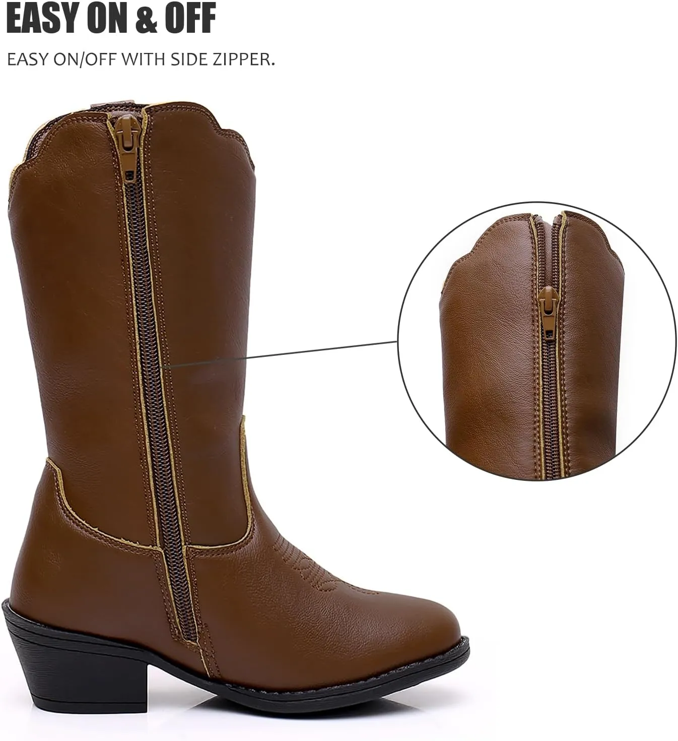 Kids Boys Girls Cowboy Boots,Cowgirl Boots for Girls Western Boots(Toddler/Little Kid/Big Kid)