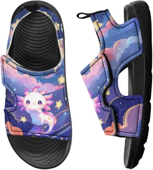 Kids Sandals Boys Summer Sport Hiking Sandals Leather Toddler Beach Water Shoes for Girls Cat Slides