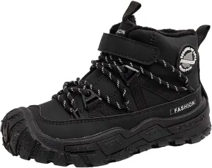 Kids Snow Boots Warm Outdoor Hiking Shoes aterproof Anti-Slip Boots Walking Climbing Sneaker Antiskid Seel Buckle Sole