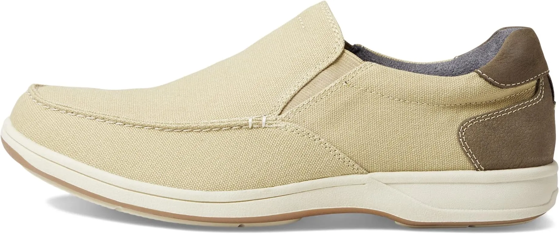 Lakeside Canvas Moc Toe Slip-On Florsheim Loafers in Sand Canvas