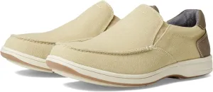 Lakeside Canvas Moc Toe Slip-On Florsheim Loafers in Sand Canvas